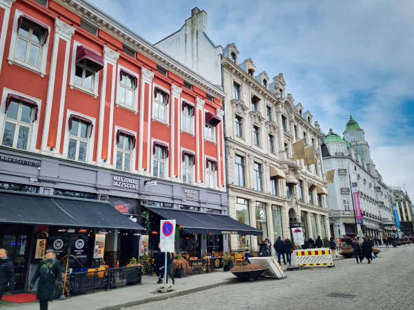 Geschäftsstraße in Oslo