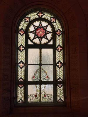 Fenster des Badehauses in Bad Widlbad