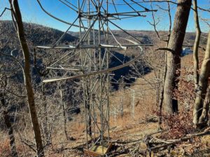 Metallgestänge der Flyline,