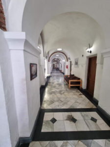 Ein Badehaus von innen