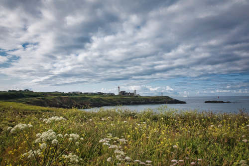 Blick auf die Klosterruine St. Mathieu