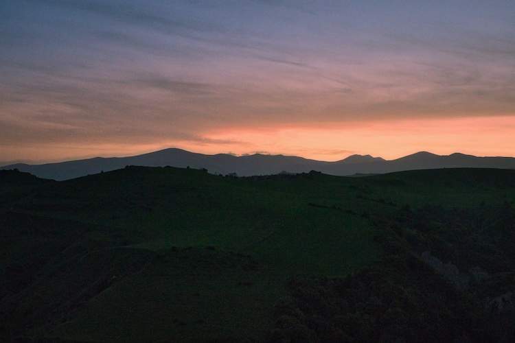 Abendrot über den Bergen