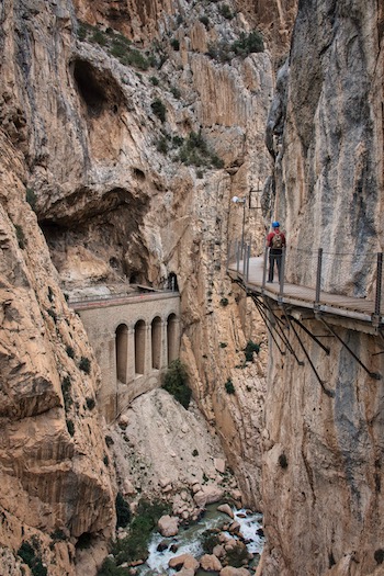 Zugstrecke durch den Caminito del Rey