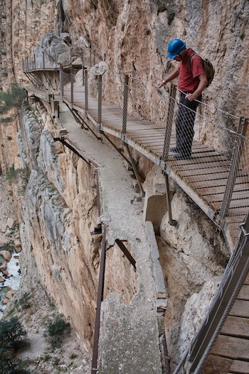 Alter und neuer Weg des Caminito del Rey