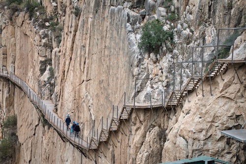 Weg an der Felswand des Caminito del Rey