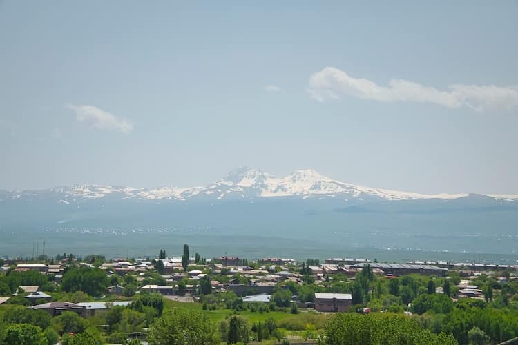 Blick von der schwarzen Festung auf den Ararat