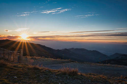 Sonnenuntergang in der Sierra Nevada