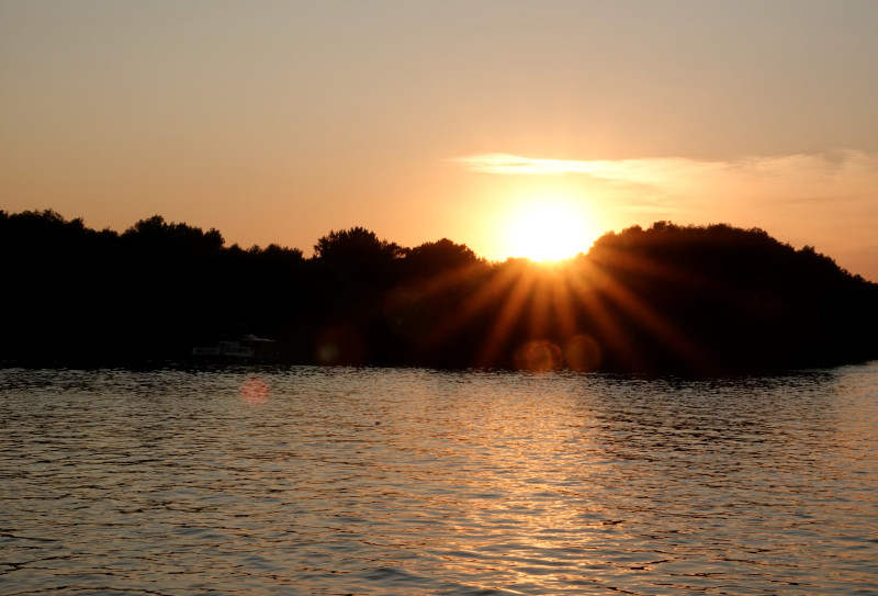 Sonnenuntergang in Belgrad