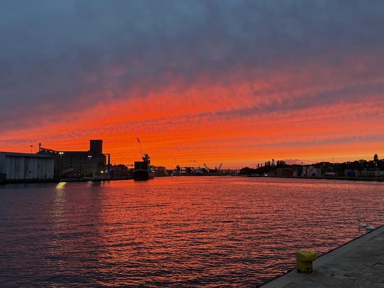 Sonnenuntrgang an der Westerplatte