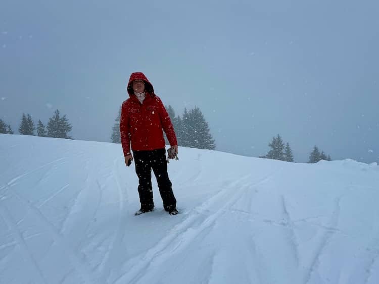 Schlechte Sicht auf dem Berg