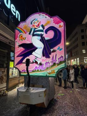 Laternen auf dem Münsterplatz in Basel