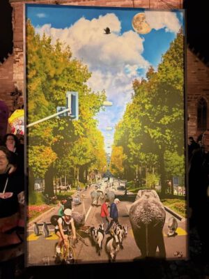 Laternen auf dem Münsterplatz in Basel