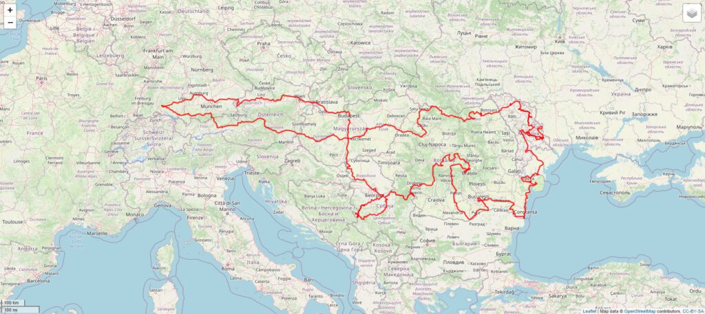 Fahrstrecke Balkanreise